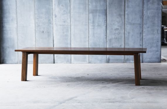 SPO table – made to measure in African walnut by Heerenhuis