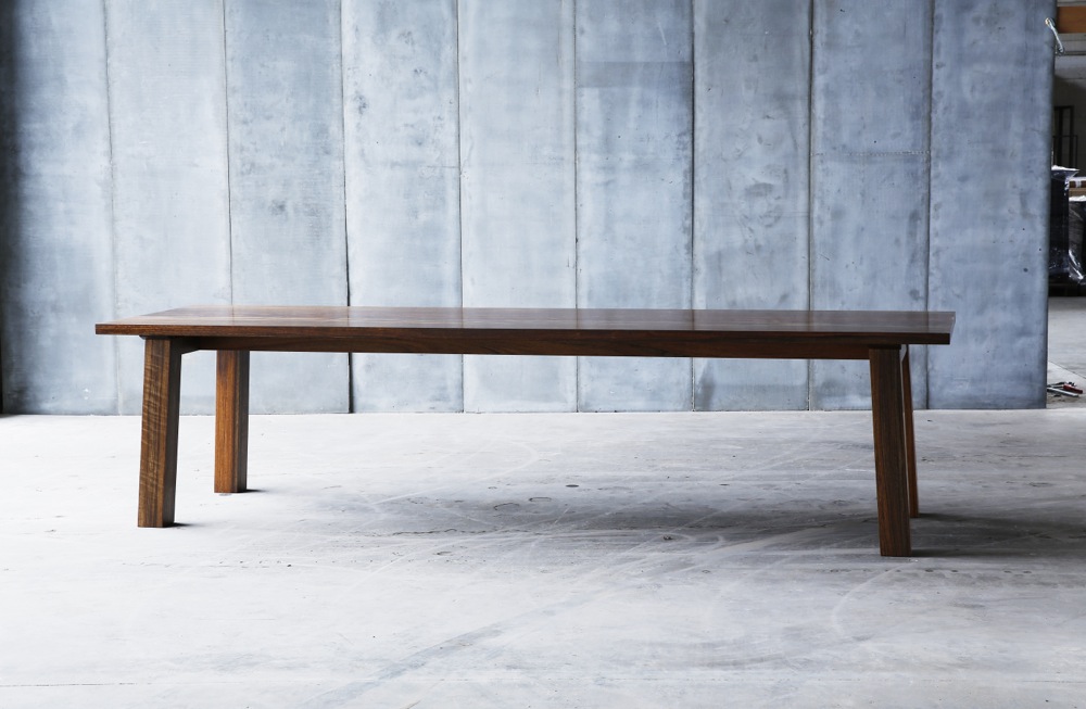 SPO table - made to measure in African walnut by Heerenhuis