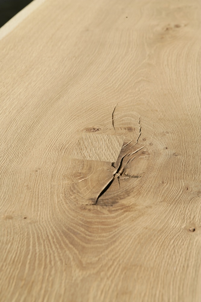 VIR table - made to measure in rough oak by Heerenhuis