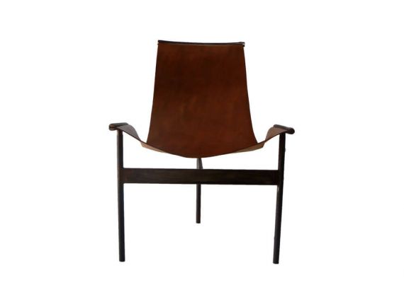 Tobati lounge chair in brown leather by Sol&Luna
