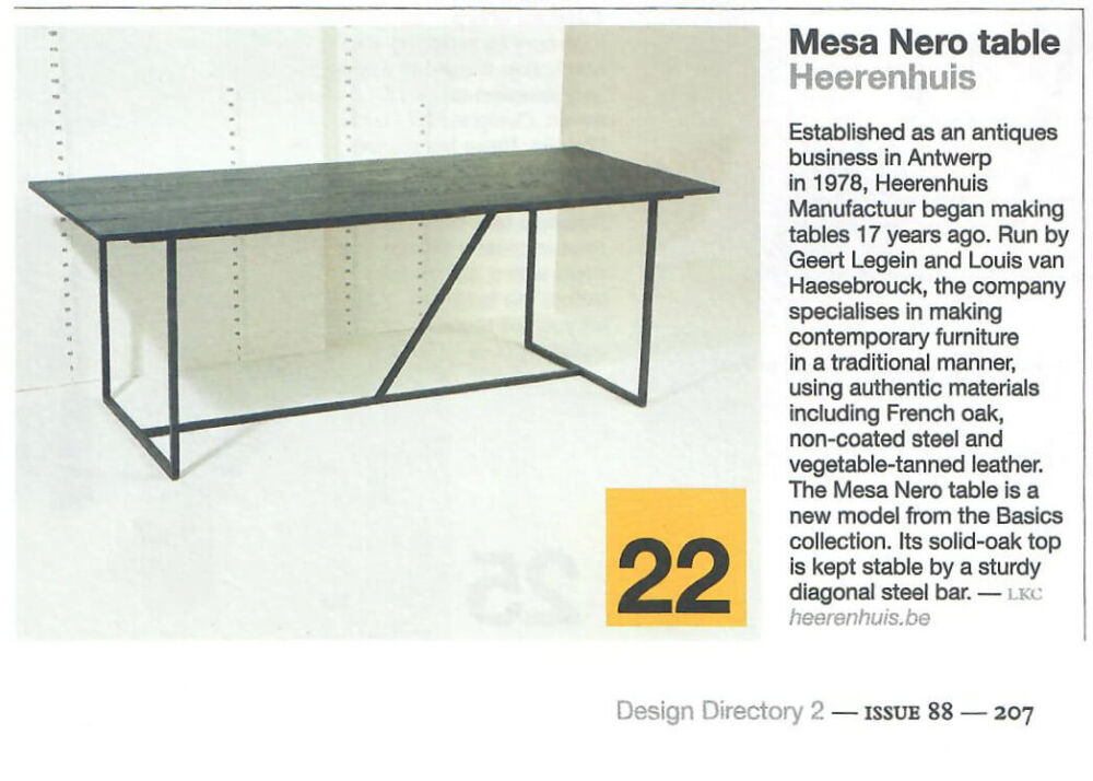 Mesa Nero by Herenhuis – Monocle magazine, November 2015