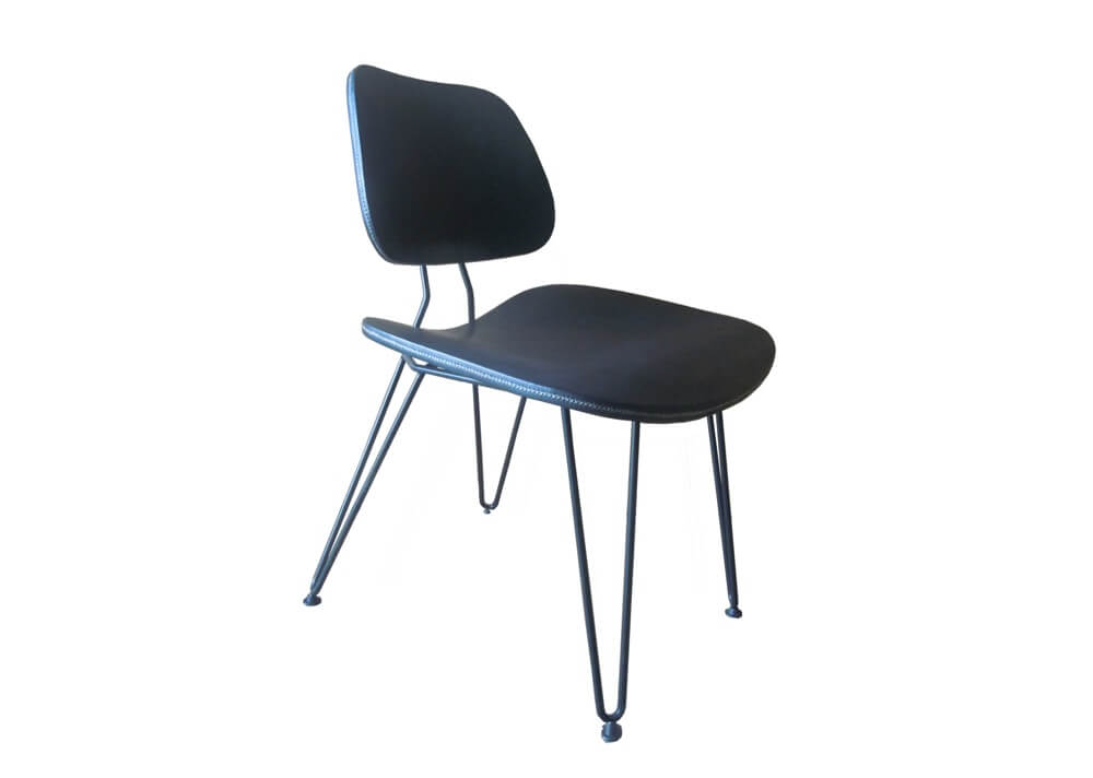 Nordic chair in black leather by Sol & Luna