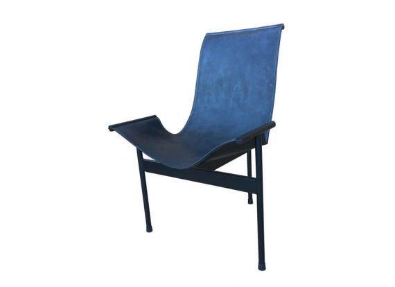Tobati lounge chair in black leather by Sol & Luna