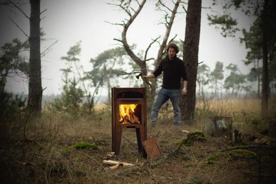 Outdoor Pizza Oven in corten steel by Städler Made at Different Like a Zoo