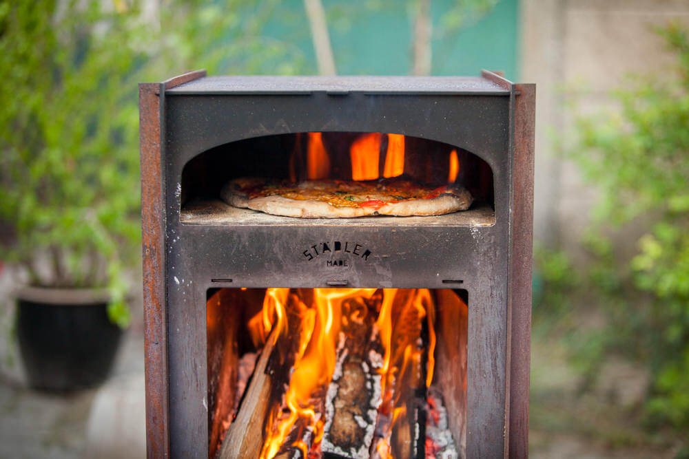 Outdoor Pizza Oven in corten steel by Stadler Made