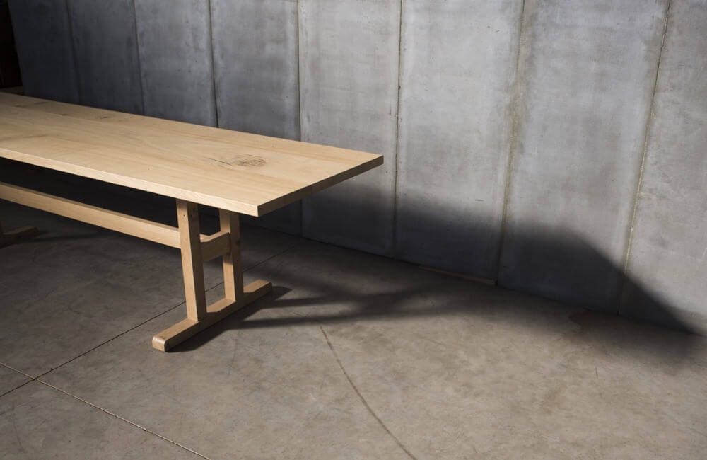 Trappist table in solid French oak by Heerenhuis