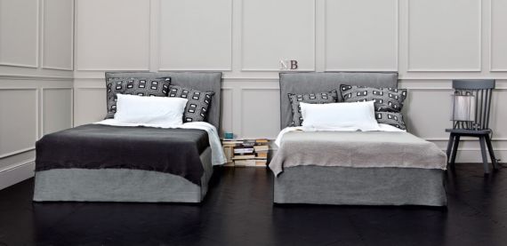 Ghost 80 bed designed by Paola Navone for Gervasoni