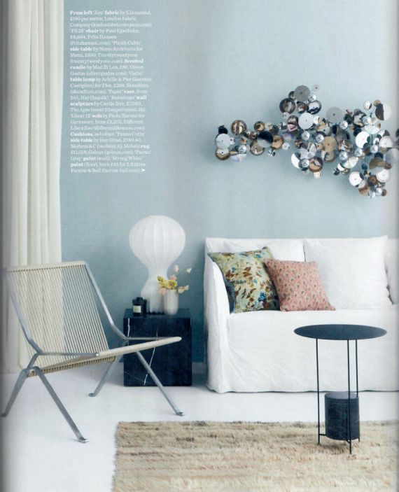 Ghost sofa in Lino Bianco designed by Paola Navone for Gervasoni – Elle Decoration UK August 2018