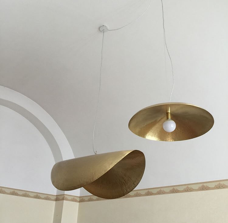 Brass96 (left) and Brass95 (right) lights by Gervasoni