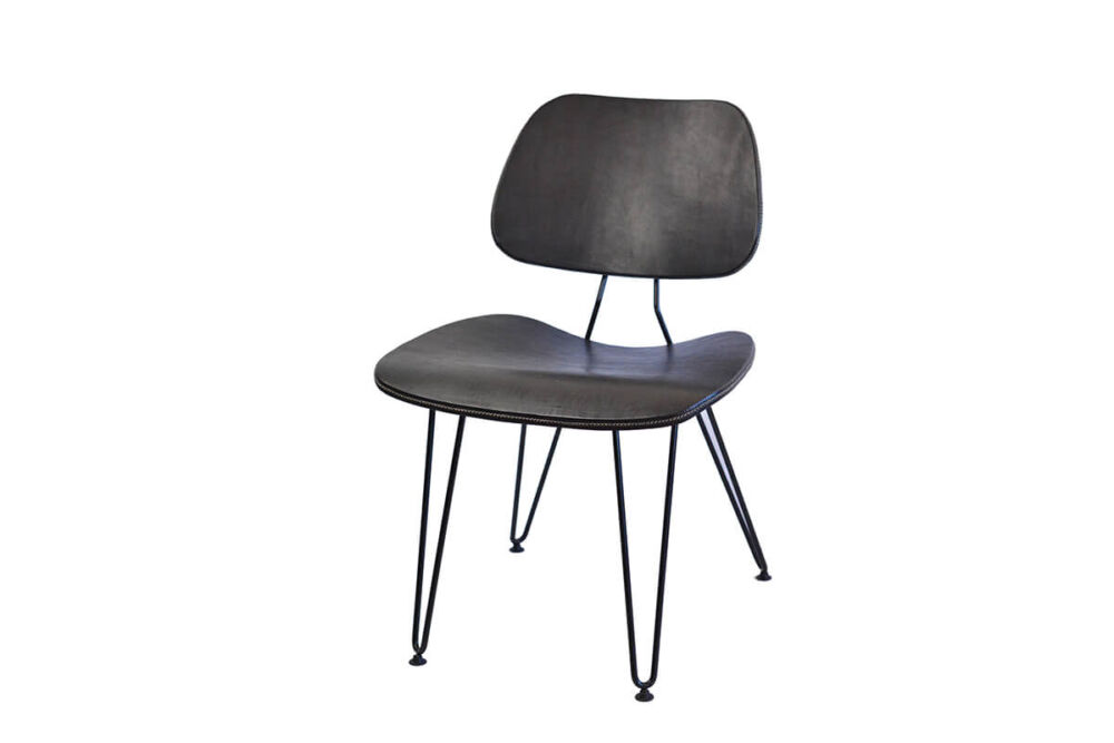 Nordic chair in black leather by Sol & Luna