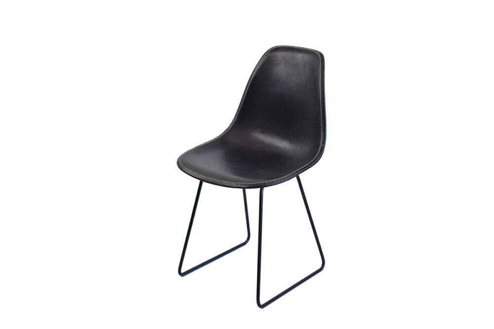 Sidney chair in black leather