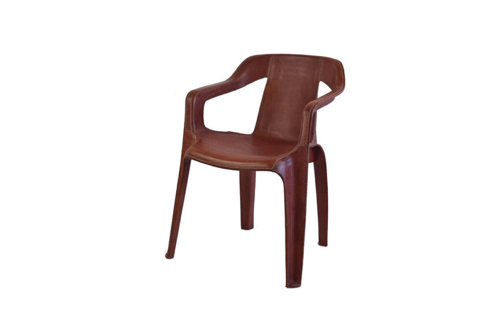 Cheap & Chic armchair in brown leather by Sol & Luna