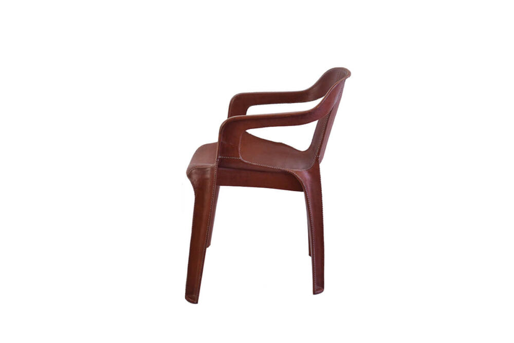 Cheap & Chic armchair in brown leather by Sol & Luna