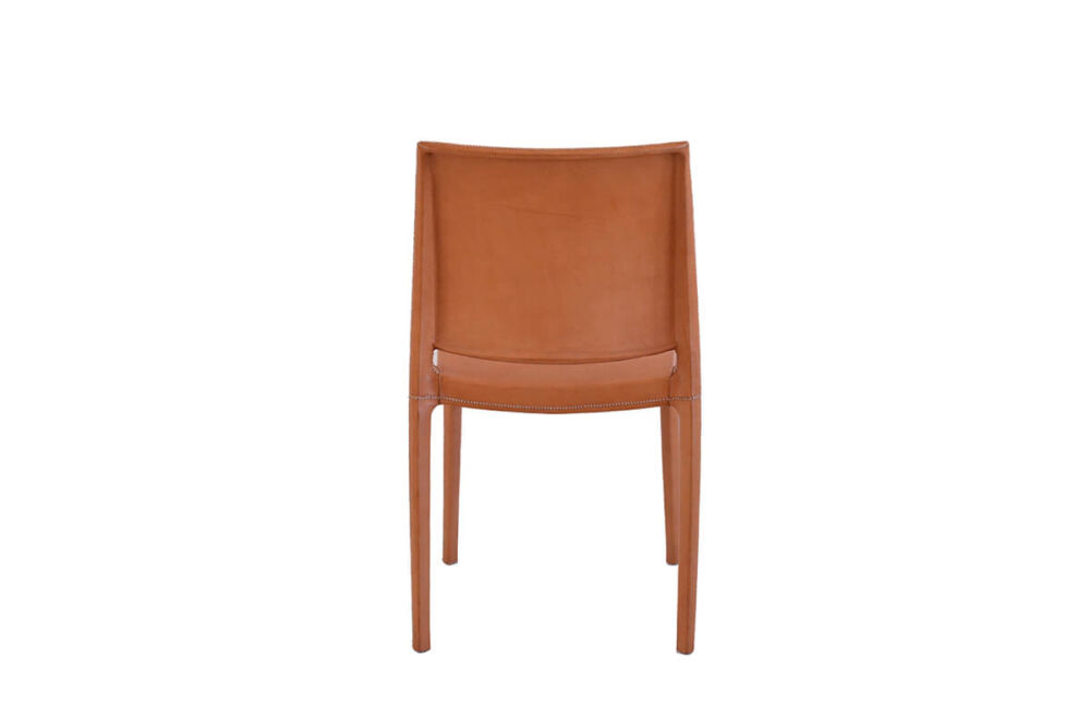 Pinasco dining chair (back view) in natural leather by Sol & Luna