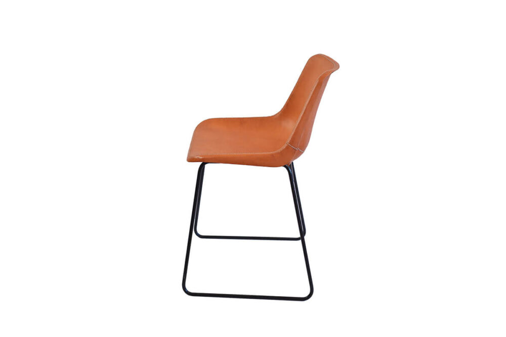 Giron dining chair in natural leather by Sol & Luna