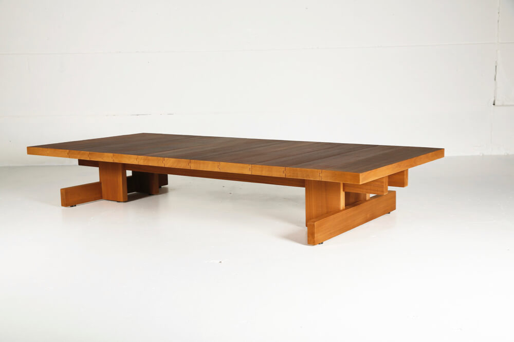 Kombinat coffee table for indoors or outdoors - made from African Ayous by Heerenhuis