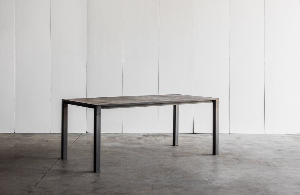 CTR table with leather top by Heerenhuis