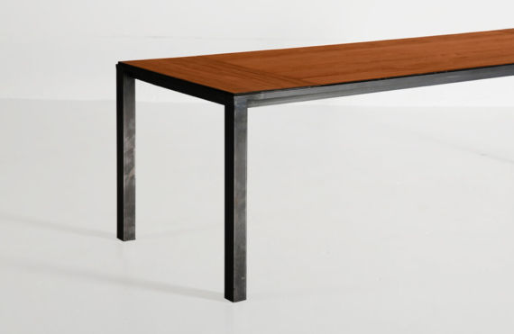 CTR table with reclaimed teak top and natural finish by Heerenhuis