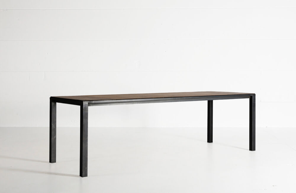 CTR table with reclaimed teak top by Heerenhuis