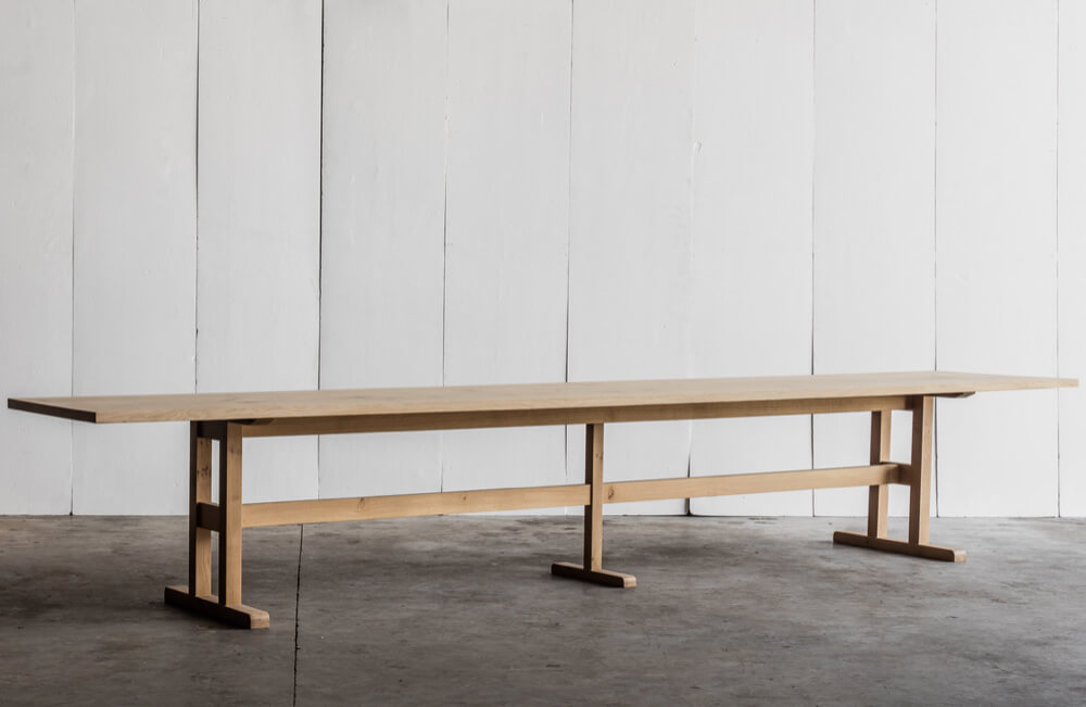 Trappist table in solid French oak by Heerenhuis