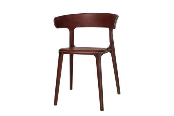 Carol chair in brown leather by Sol&Luna