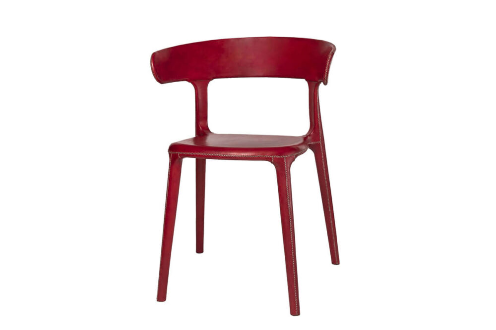 Carol chair in red leather by Sol&Luna