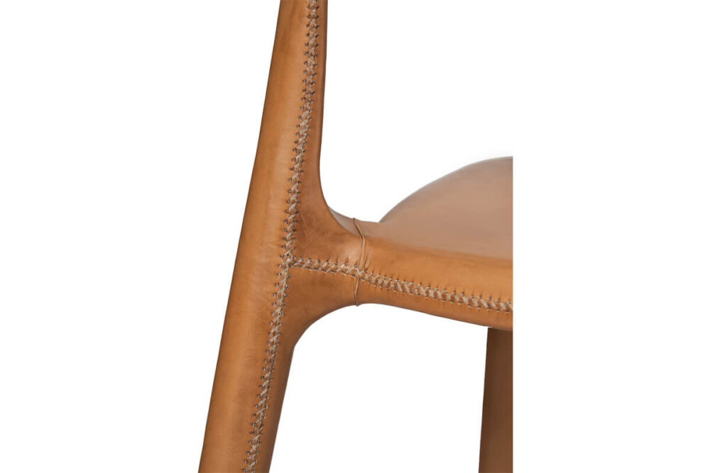natural leather detail on Carol chair