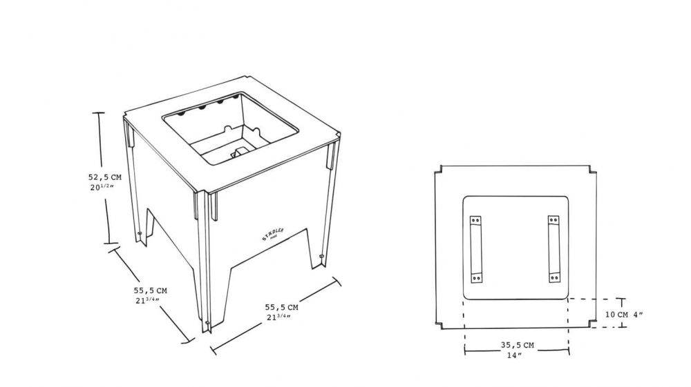 FirePit - technical drawing