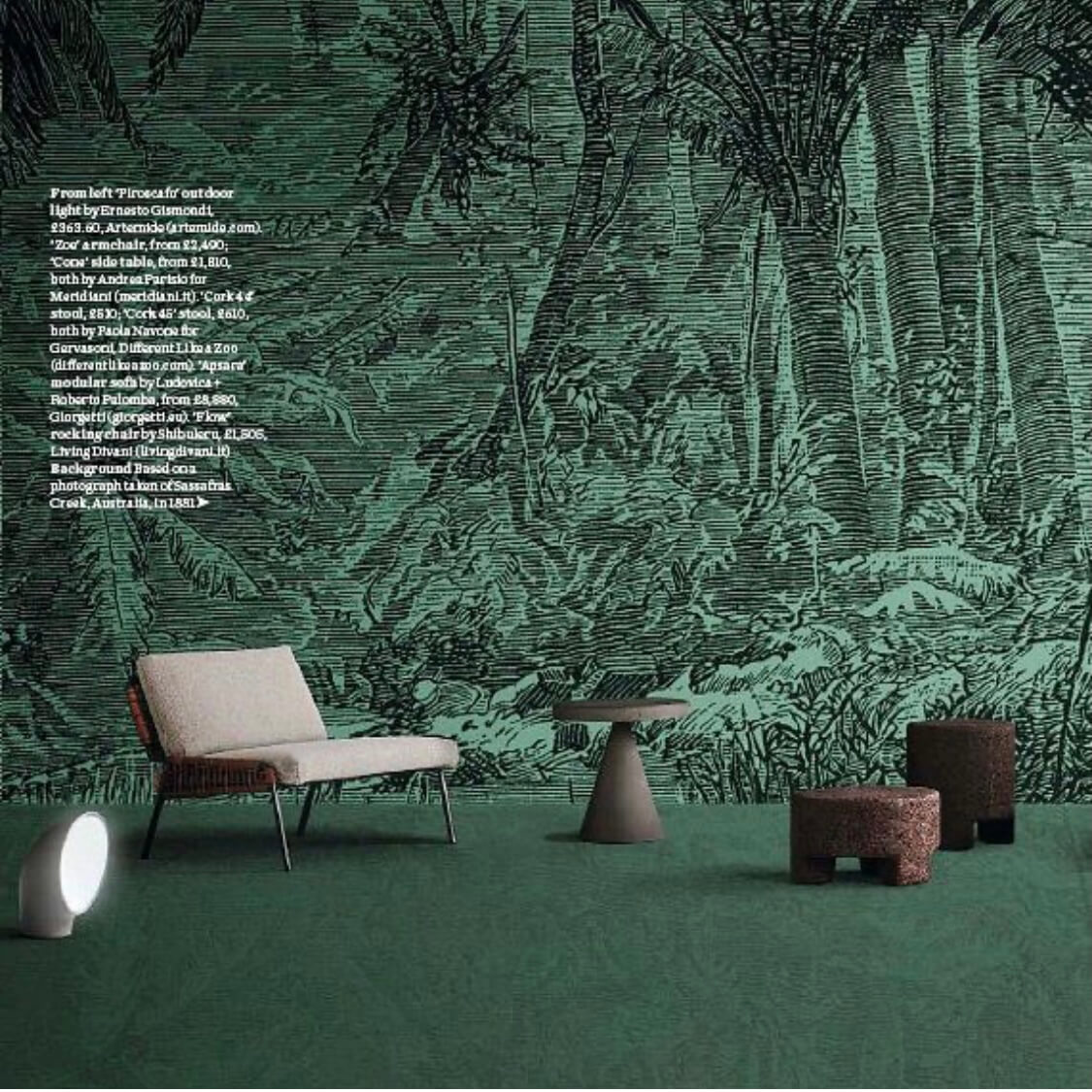 gervasoni's outdoor furniture in elle decoration