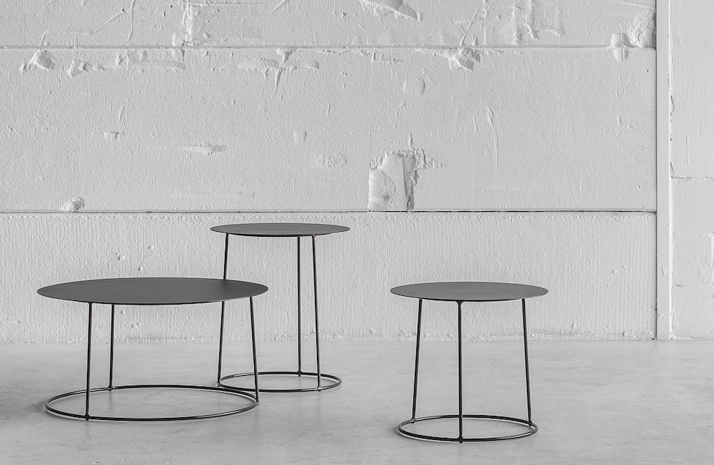 trio of Nimbus Black coffee tables by Heerenhuis at Different Like a Zoo