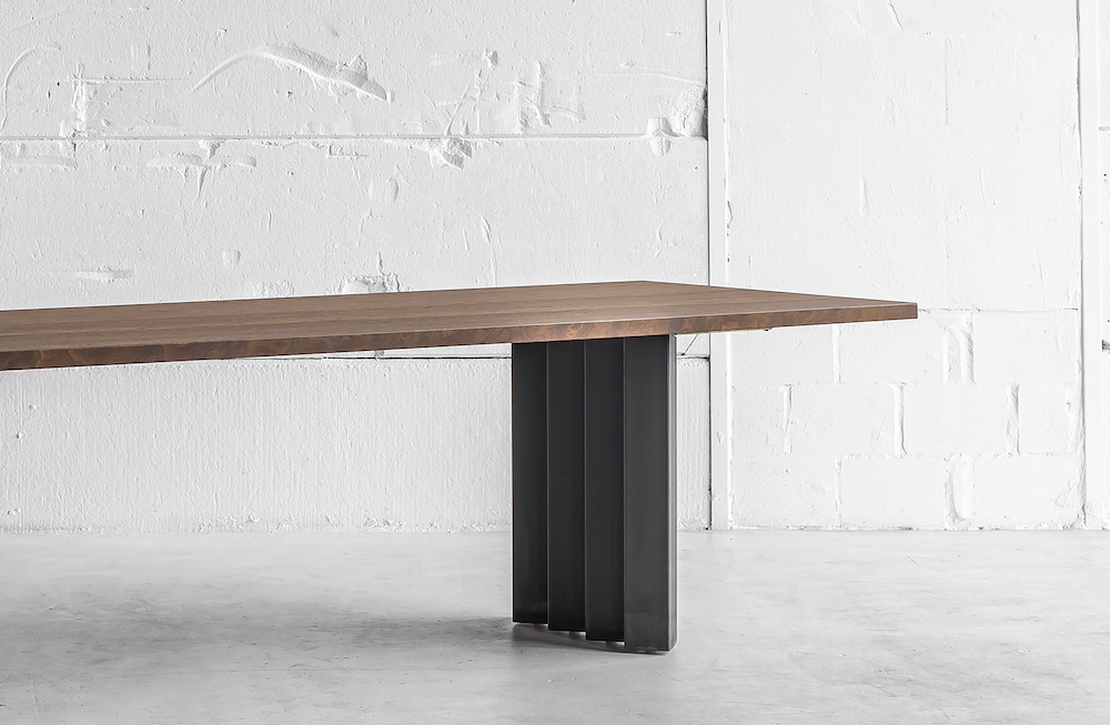 Repeto Steel table by Heerenhuis: made with a solid fraké top