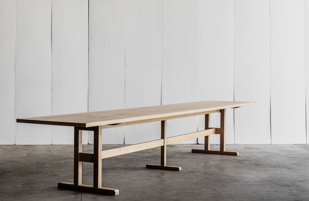 Trappist table by Heerenhuis: made from solid oak (made to measure version)