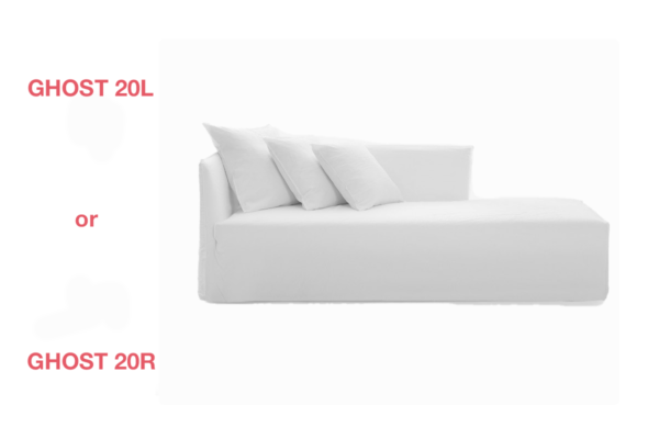 Ghost 20 chaise by Gervasoni: part of an L-shaped modular sofa