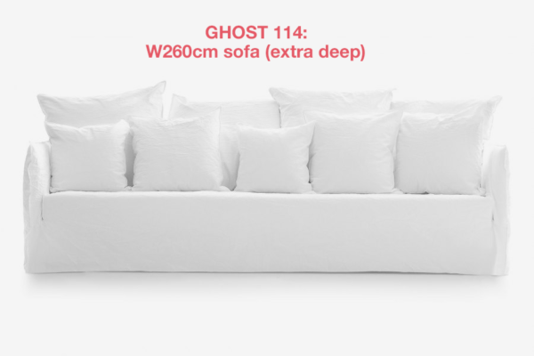 Ghost 114 sofa by Gervasoni: a deep five seater