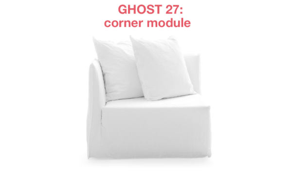 Ghost 27 corner chair by Gervasoni: the end part of a modular sofa