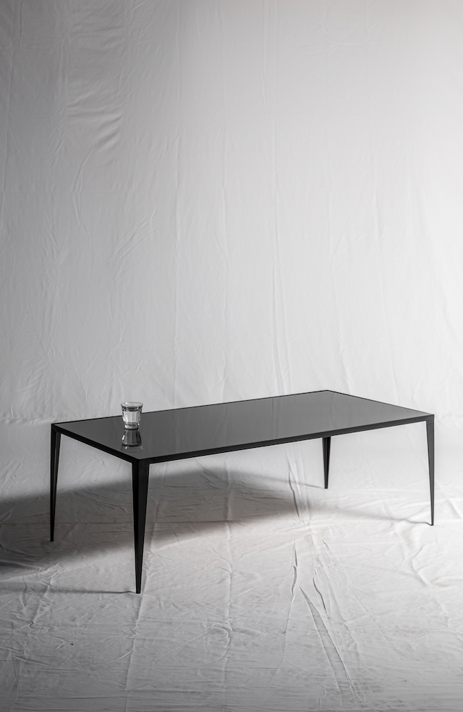 SHRP Chrome coffee table by Heerenhuis (black finish shown)