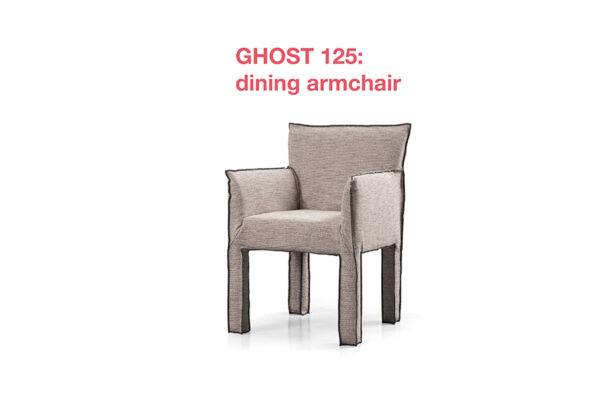 Ghost 125 upholstered dining armchair