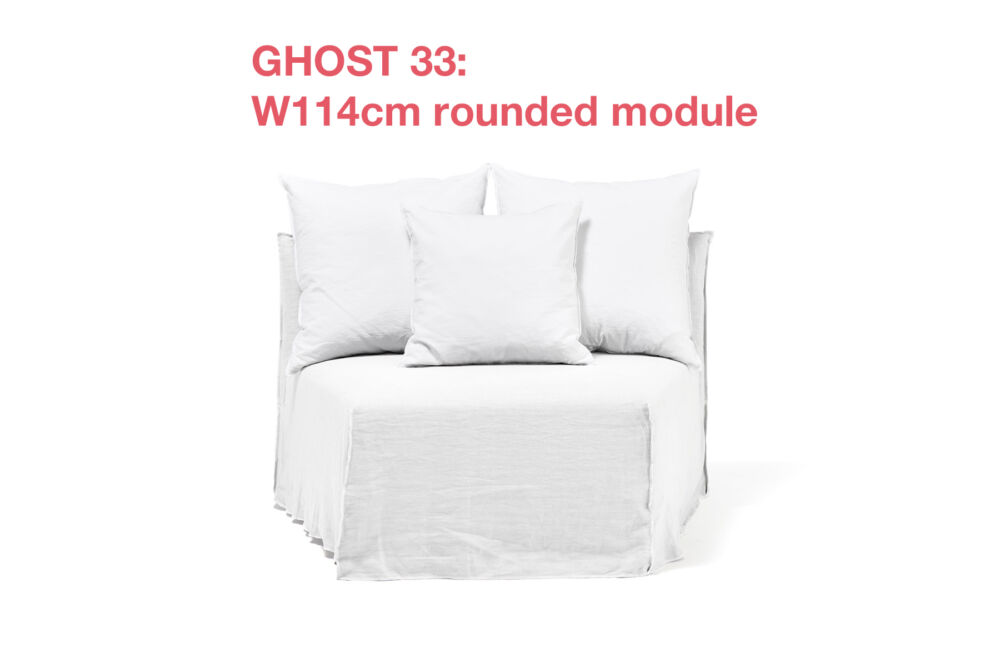 Ghost 33 curved section sofa by Gervasoni