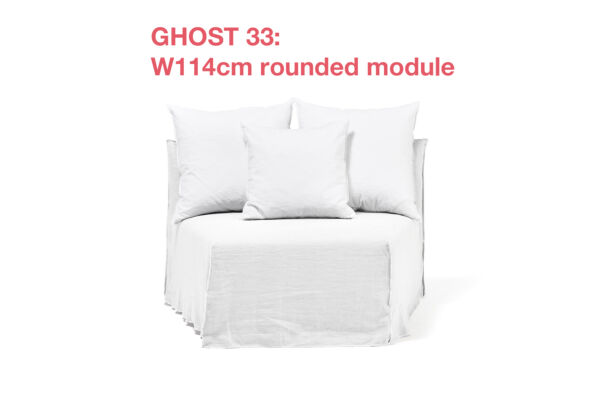 Ghost 33 curved section sofa by Gervasoni
